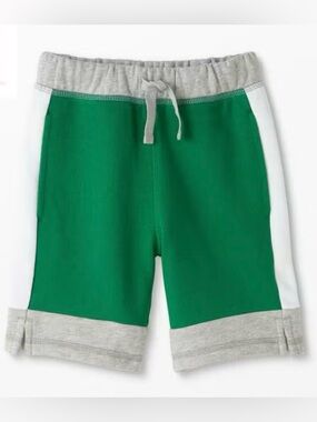 Hanna Andersson Colorblocked Sweat Shorts, Color: Grey/Green, Size: 150 Boys 12
